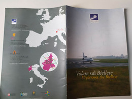 Dep101 Volare Sul Biellese Depliant Aeroporto Cerrione Flight Airport Biella Turismo Malpensa Caselle - Advertisements