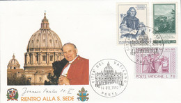 VATICAN 1992 RETOUR PAPE JEAN PAUL II - Machines à Affranchir (EMA)