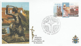 POLOGNE1999 VISITE PAPE JEAN PAUL II A WARZAWA - Covers & Documents