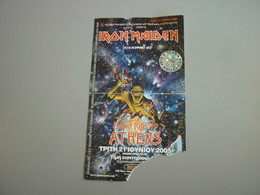 Iron Maiden Eddie Rips Up Music Concert Ticket Stub Athens Greece 2005 - Konzertkarten