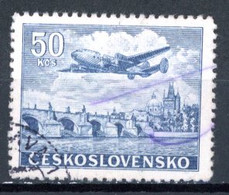 Tchécoslovaquie   Y&T   PA 27   0bl.   ---    Bel état. - Airmail