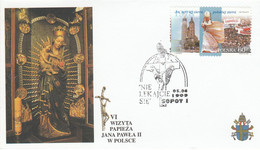 POLOGNE1999 VISITE PAPE JEAN PAUL II A SOPOT - Covers & Documents