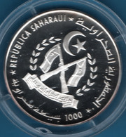 SAHARAUI Western Sahara  1000 PESETAS 1998  	KM# 43  Argent 999‰ Silver  PROOF Viking Ship TRANSPORTE MARITIMO - Western Sahara