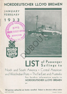 Navigation Norddeutscher Lloyd Bremen 1933 North And South America - West Indian Ports - Far East - Australia (V48) - Mondo