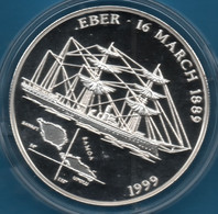 SAMOA $10 TALA 1999 Argent 925‰ Silver  PROOF SMS EBER 16 MARCH 1889 Series History Of Seafaring - Samoa