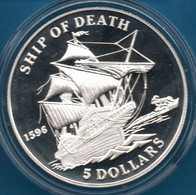 SOLOMON ISLANDS 5 DOLLARS 1999 Argent 800‰ Silver  PROOF Ship Of Death 1596 - Solomoneilanden