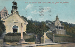 Ste Anne De Beaupre Quebec Canada - The Old Church And Scala Santa 1910 - Ste. Anne De Beaupré