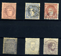 España Nº 102, 107/8, 116, 122, 127T. Año 1870/72 - Used Stamps