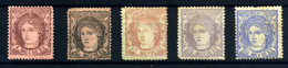 España Nº 102/3, 105/7. Año 1870 - Unused Stamps
