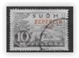 Finlande 1930 Poste Aérienne N°1 Oblitéré Surchargé Zeppelin - Usados