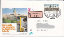 BERLIN 1987 Mi-Nr. ATM 1 Automatenmarken FDC Wertbrief Gelaufen - FDC: Briefe