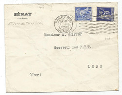 FRANCE MERCURE 10C +90C PAIX PERFORE S LETTRE PARIS 6 BIS SENAT 1.XII.1939 1ER JOUR TARIF - 1938-42 Mercurio