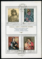 CZECHOSLOVAKIA 1973 National Gallery Paintings Sheetlet Used  Michel 2174-77 Kb - Blocks & Sheetlets