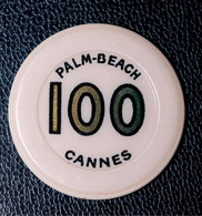 Jeton De Casino De 100 Francs "Palm-Beach - Cannes" French-Riviera Casino Token - Casino