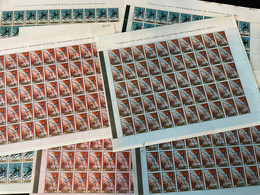 Guinée Guinea 1968 Mi. A-G 465 Full Sheets Surch. Overprint Grenoble Winter Olympic Games Jeux Olympiques Hiver Olympia - Guinea (1958-...)