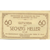 Billet, Autriche, Steinakirchen 60 Heller, Eglise, 1920 SPL Mehl:FS 1022 - Autriche