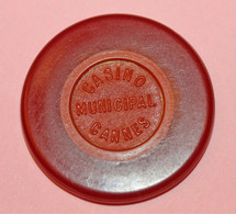 Jeton De Casino "20 (francs) Casino Municipal De Cannes" French Casino Token Chips - Casino