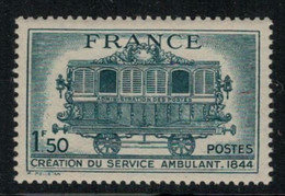 France // 1944 // 100 Ans Du Service Postal Ambulant Neuf** MNH No.609 Y&T (sans Charnière) - Nuovi