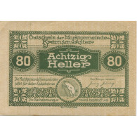 Billet, Autriche, Kremsmunster, 80 Heller, Château, 1920, SPL Mehl:FS 476IIIb - Autriche