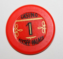 Jeton De 1 Franc "Casino Elysée-Palace" Vichy - Casino French Chip Token - Casino