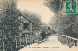 Saint Maur Des Fossés (94 Val De Marne) La Passerelle De L'ile Fleurie - Coll. Fleury N° 86 Circulée 1911 - Saint Maur Des Fosses