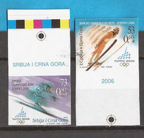 2006 360-61  TORINO OLYMPIADE SKI BIATHLON SEHR SELTEN   RRR IMPERFORATE SRBIJA I CRNA GORA SERBIA- MONTENEGRO MNH - Invierno 2006: Turín