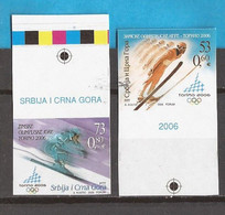 2006 360-61  TORINO OLYMPIADE SKI BIATHLON SEHR SELTEN   RRR IMPERFORATE SRBIJA I CRNA GORA SERBIA- MONTENEGRO MNH - Winter 2006: Torino