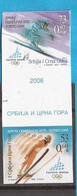 2006 360-61  TORINO OLYMPIADE SKI BIATHLON SEHR SELTEN   RRR IMPERFORATE SRBIJA I CRNA GORA SERBIA- MONTENEGRO  MNH - Winter 2006: Torino