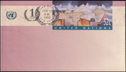UNO NEW YORK 1999 Mi-Nr. U 12 A Ganzsache Umschlag Gestempelt EST - Brieven En Documenten