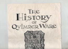 The History Of Quimper Ware La Grande Maison HB Faiencerie Bretonne - Ohne Zuordnung