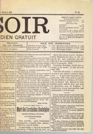 Mort De L'Archiduc Rodolphe (fac-similé De La Une Du Journal Le Soir, Belgique) Du 1/2/1889 - Historical Documents