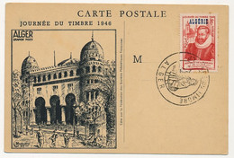 ALGERIE - Carte Locale - Journée Du Timbre 1946 - ALGER - Journée Du Timbre