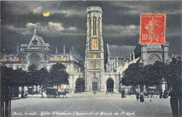 PARIS-75001-PARIS LA NUIT,  EGLISE ST-GERMAIN, L'AUXERROIS ET MAIRIE DU 1ER ARRD - Arrondissement: 01