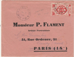 INDE FRANCAISE - LETTRE DE PONDICHERY A DESTINATION DE PARIS - Lettres & Documents