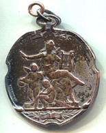 Médaille Saint-Gilles Lez Bruxelles Festival Permanent Par Fisch & Co 1903 50mm Cuivre Argenté - Other