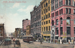 Tacoma Washington - Pacific Avenue Tram Trolley Car Postcard - Tacoma