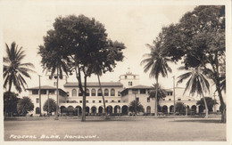 Honolulu Hawaii - Federal Building Real Photo Postcard RPPC Used 1937 - Honolulu