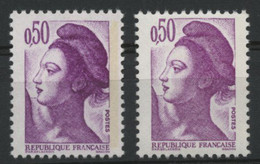 N° 2184 EType Liberté Variété De Bonnet Maculé (timbre De Gauche). Neuf Sans Charnière ** MNH. TB - Ungebraucht