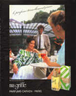 PUB PARFUM " MA GRIFFE  " De " CARVEN " 1984  ( 1 ) - Zonder Classificatie