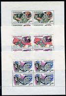 CZECHOSLOVAKIA 1973 Space Exploration In Sheetlets Of 4 MNH / **  Michel 2135-37 Kb - Neufs