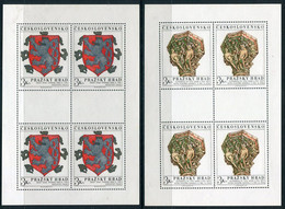CZECHOSLOVAKIA 1972 Prague Castle In Sheetlets Of 4 MNH / **  Michel 2071-72 Kb - Unused Stamps