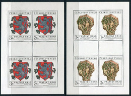 CZECHOSLOVAKIA 1972 Prague Castle In Sheetlets Of 4 MNH / **  Michel 2071-72 Kb - Ungebraucht