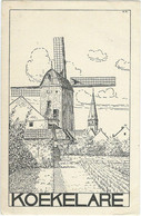 Koekelare - Windmolen. Duitse Pentekening - Moulin à Vent. Dessin à Plume Allemande. - Koekelare