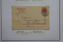 AC3 ELSASS ALSACE BELLE CARTE 1908 MULHOUSE POUR AUDRICOURT   FRANCE +  AFFRANCHISSEMENT . PLAISANT - Autres & Non Classés