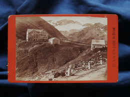 Photo CDV Gabler à Interlaken  Furka Et Le Glacier Mutten  1879  - L566 - Old (before 1900)