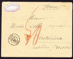 1878 Brief Aus Blois Mit Label Nach Pontresina Gelaufen. Rückseitig Ankunftsstempel Ohne Jahreszahl. Fleckig - Briefe U. Dokumente