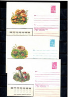 Russia & USSR 1979 . Mushrooms .  3 Mail Envelope. - Unused Stamps
