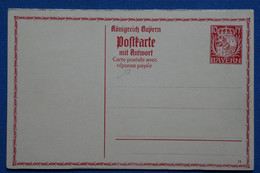 AC3 ALLEMAGNE BAYERN BELLE CARTE  REPONSE PAYEE 1920 NON VOYAGEE - Postwaardestukken