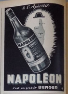 Publicité De Presse // Apéritif Napoléon De Berger - Advertising