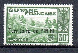 Col23 Inini N° 9 Neuf X MH Cote 2,75 Euro - Unused Stamps